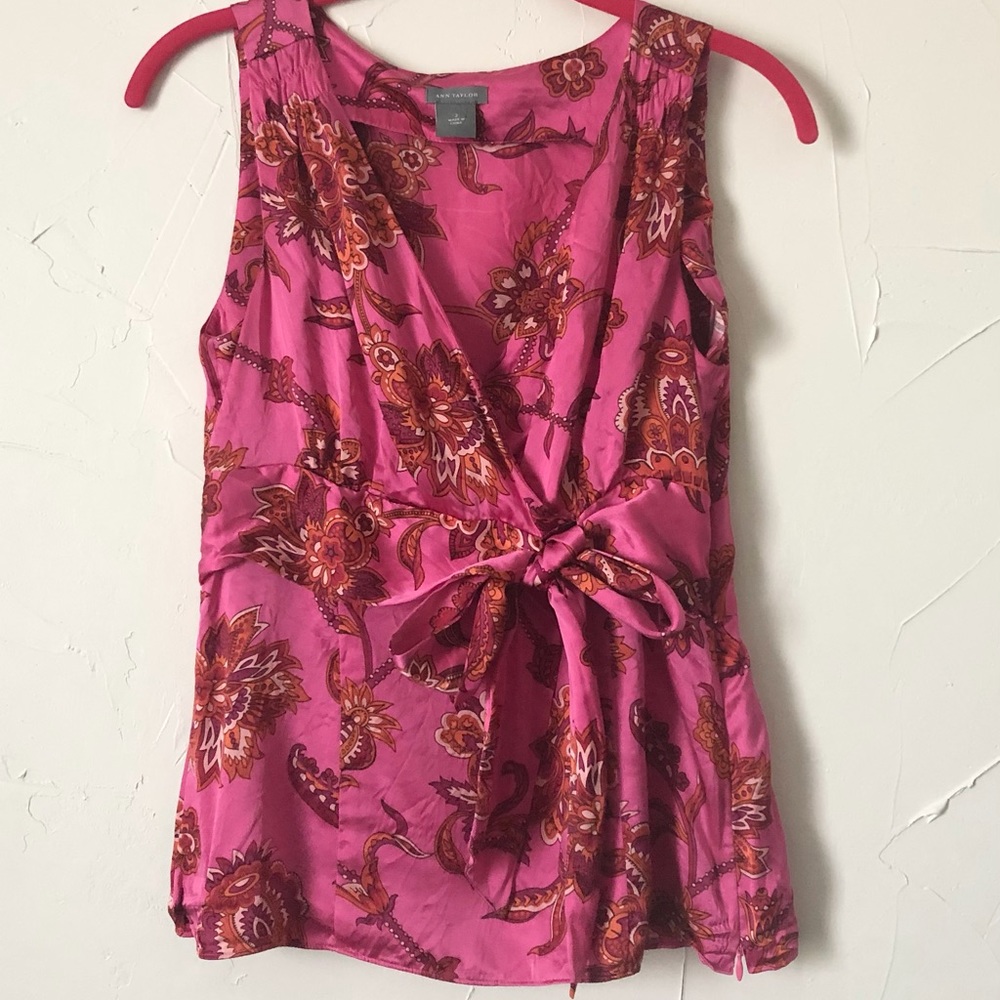 Ann Taylor Sleeveless Top Pink Size 2